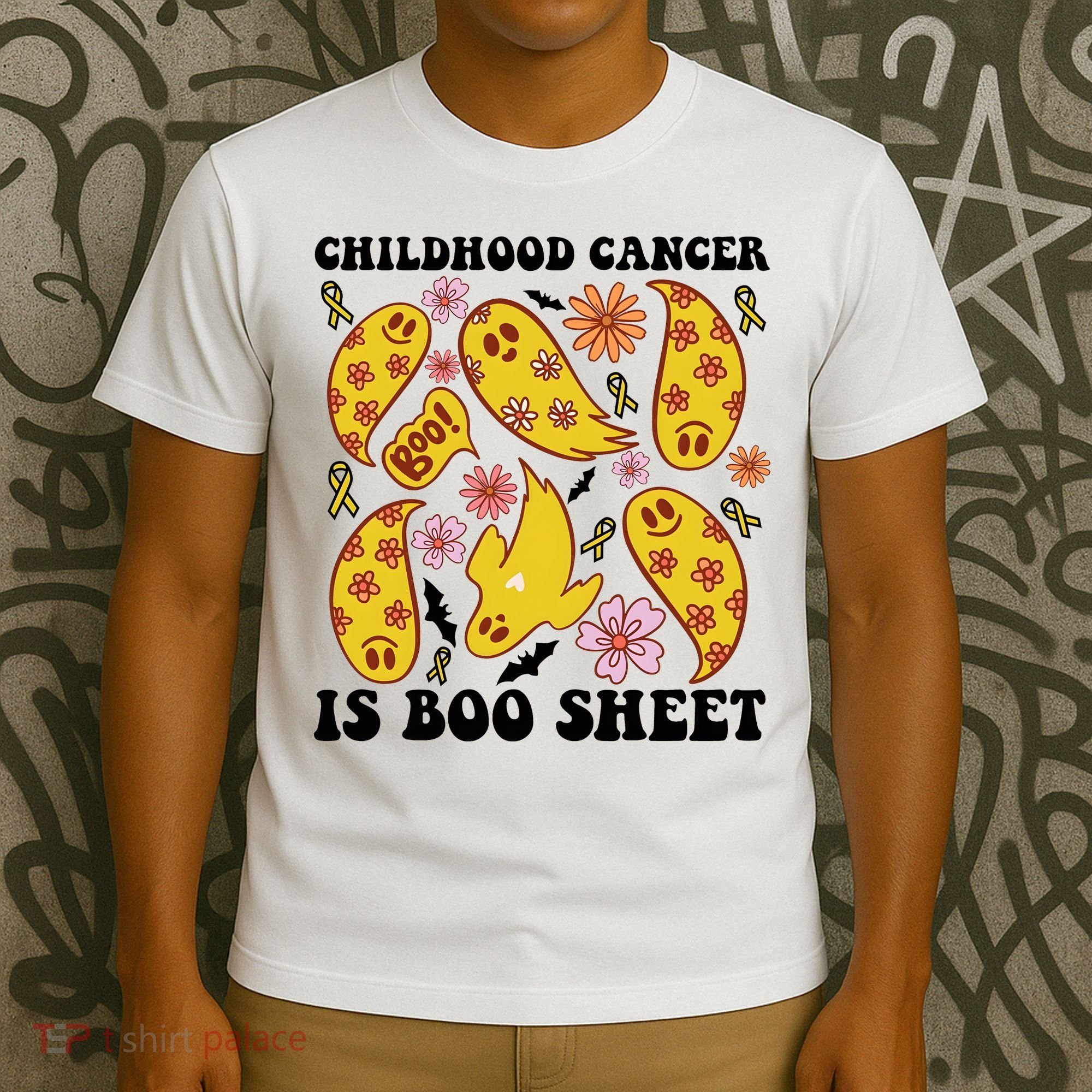 Childhood Cancer Is Boo Sheet Cancer Awareness Month Halloween T-Shirt