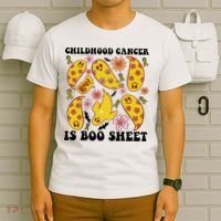 Childhood Cancer Is Boo Sheet Cancer Awareness Month Halloween T-Shirt thumb 6