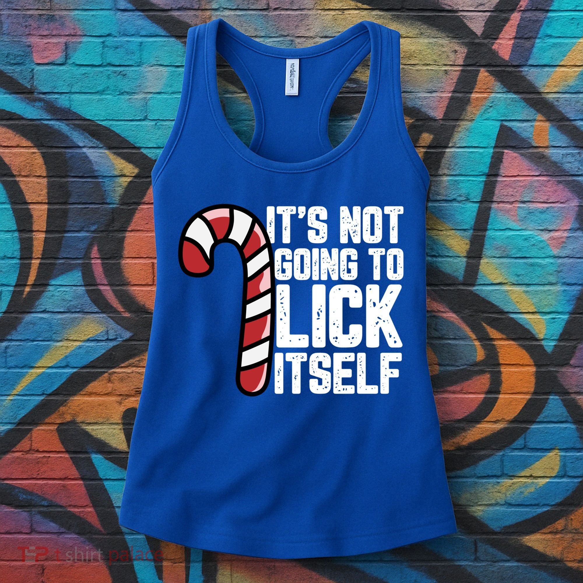 Candy Cane Inappropriate Adult Humor Funny Christmas Funny Gift Women's Tank Top