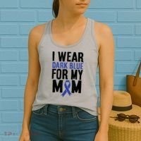Colon Cancer I Wear For Mom Colon Cancer Support Women's Tank Top thumb 2