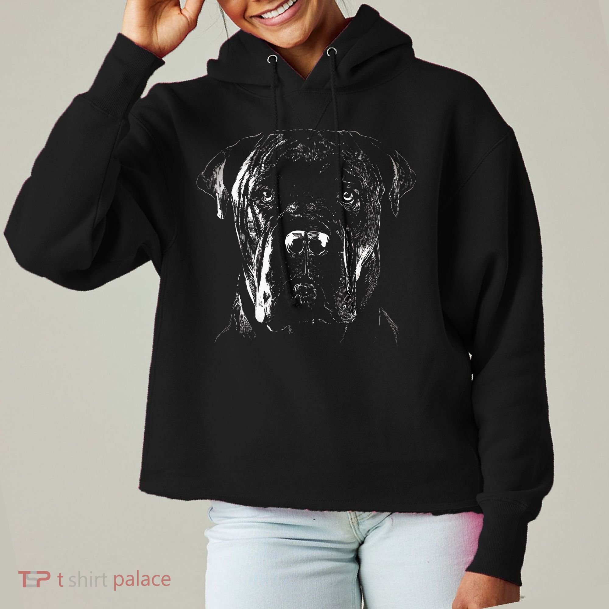 Cane Corso Italiano Pet Dog Lover Ladies Heavyweight Boxy Pullover Hoodie