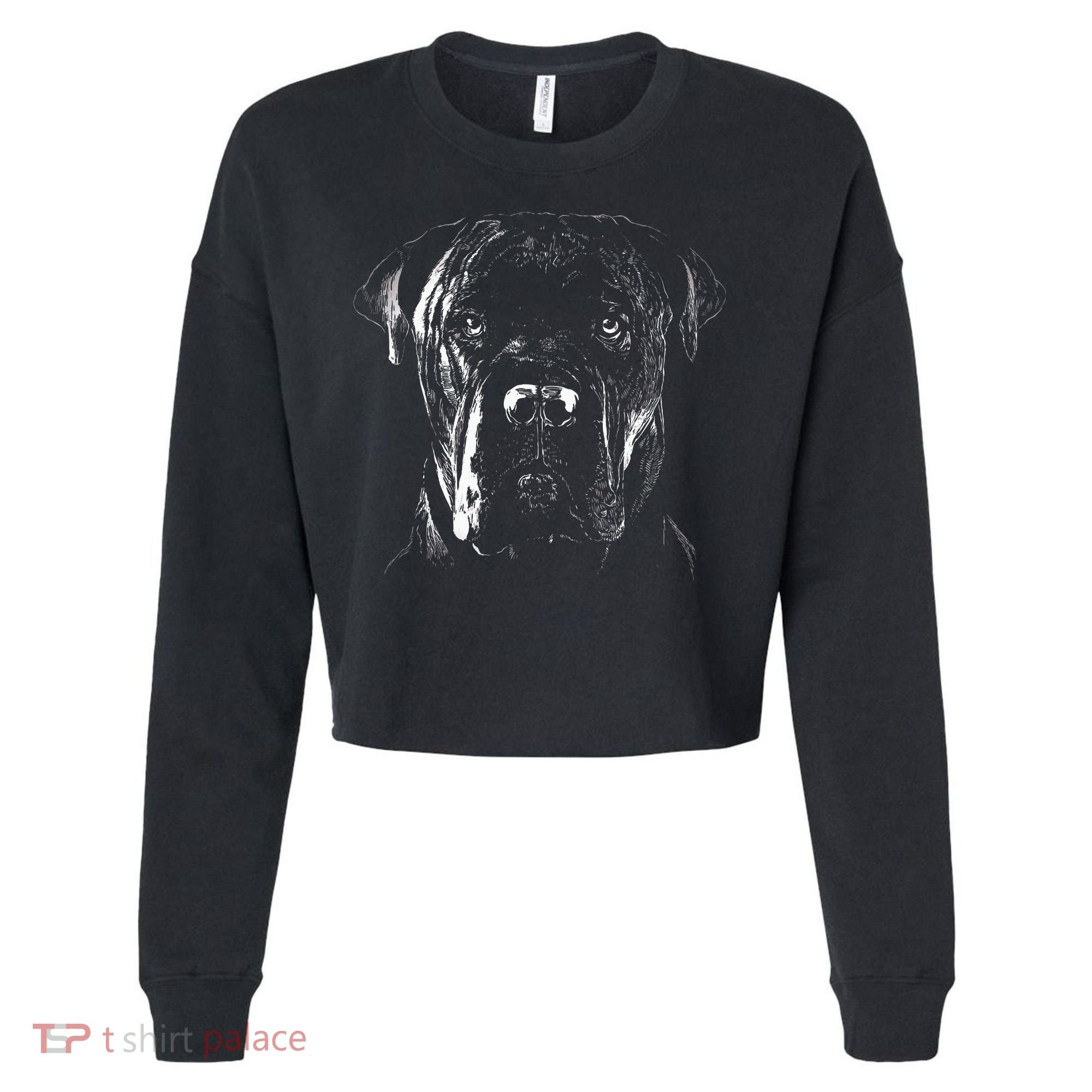 Cane Corso Italiano Pet Dog Lover Cropped Pullover Crew