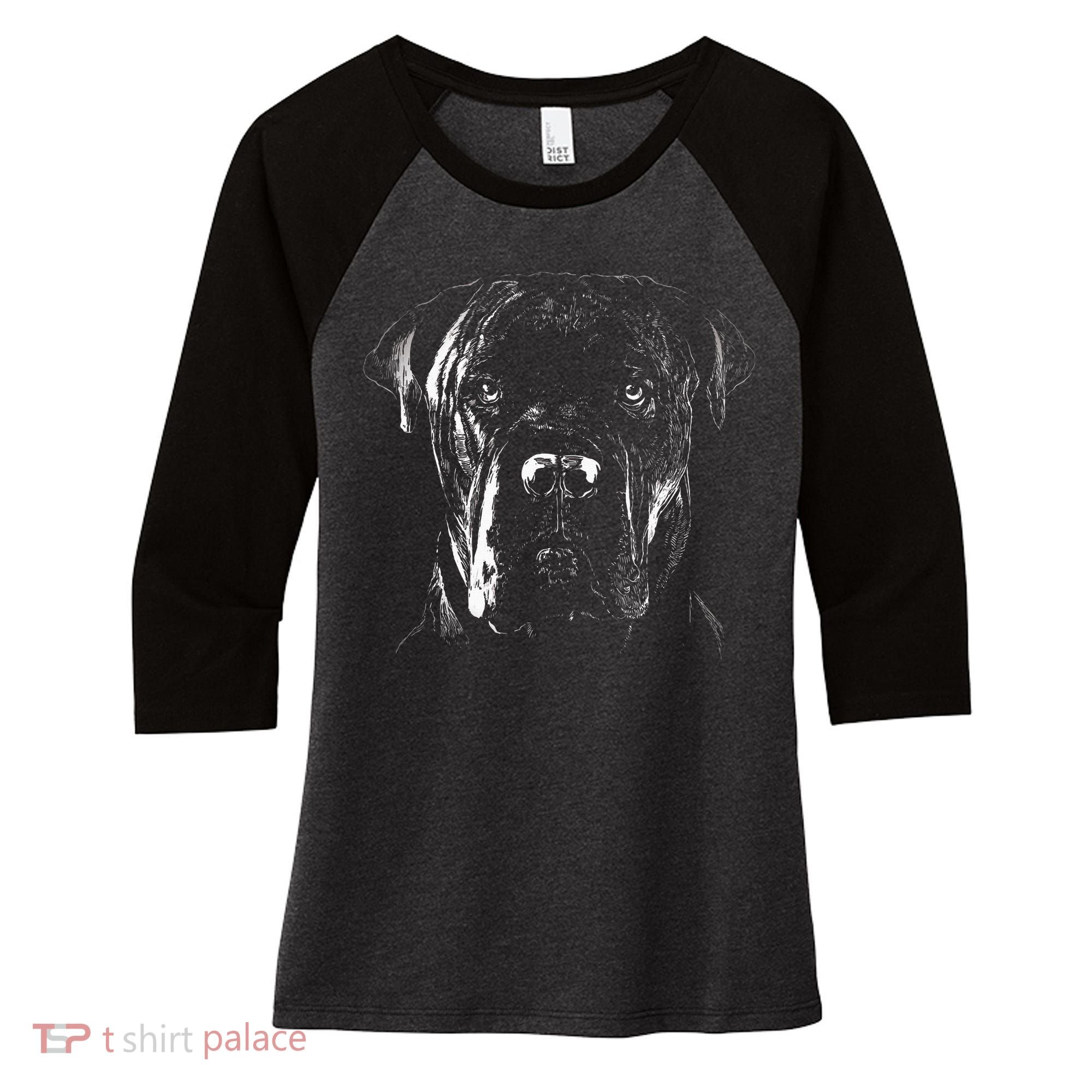 Cane Corso Italiano Pet Dog Lover Women's Tri-Blend 3/4-Sleeve Raglan Shirt