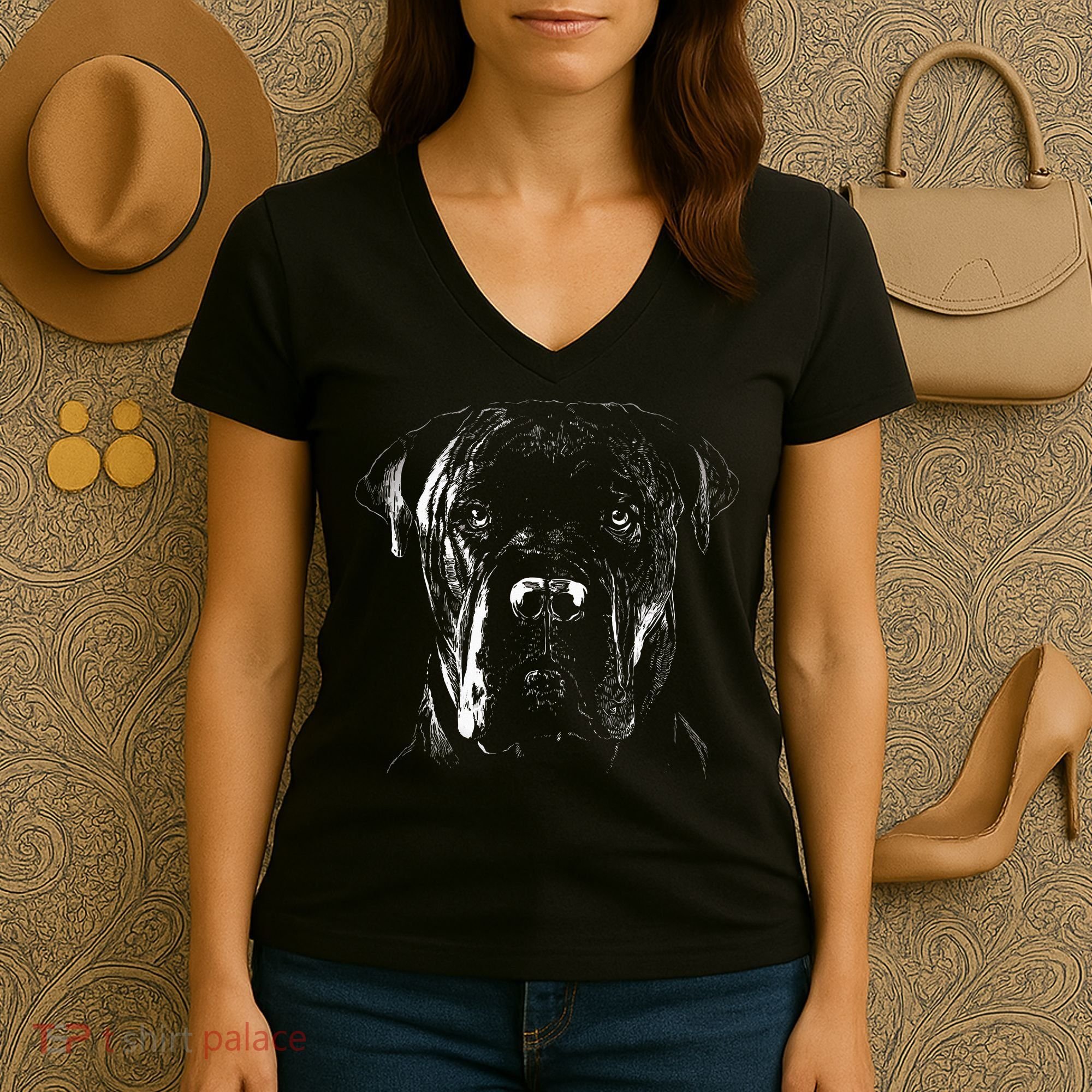 Cane Corso Italiano Pet Dog Lover Women's V-Neck T-Shirt