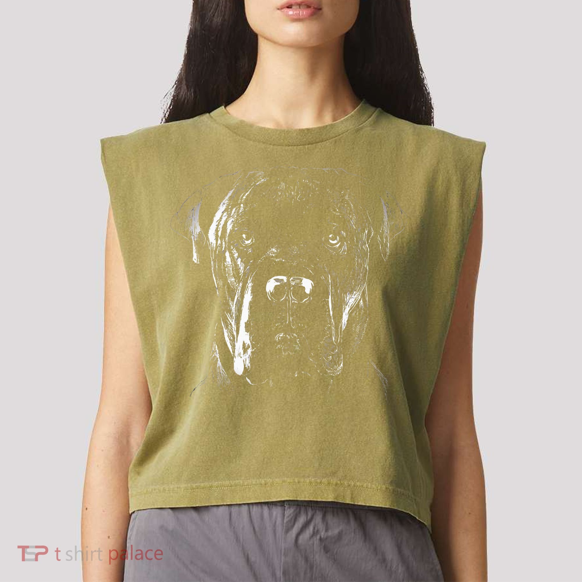 Cane Corso Italiano Pet Dog Lover Garment-Dyed Women's Muscle Tee