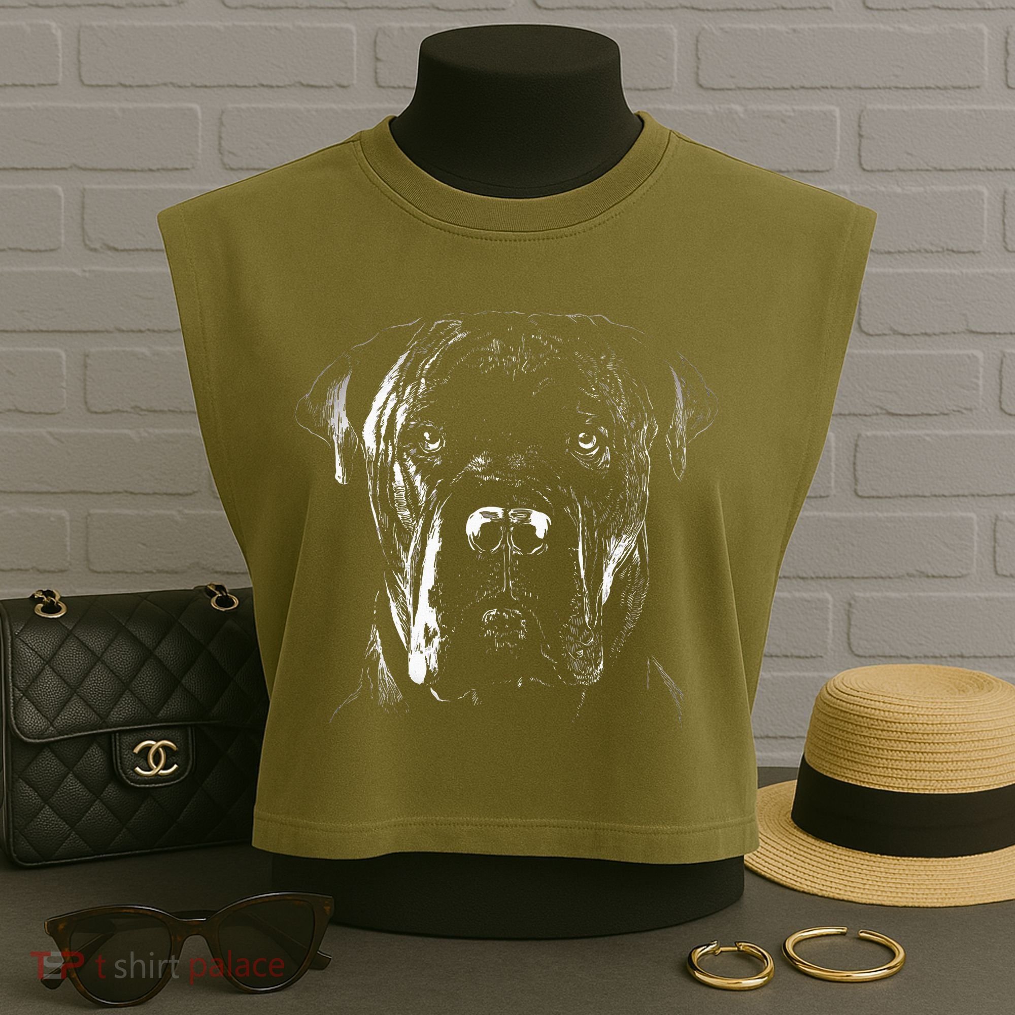 Cane Corso Italiano Pet Dog Lover Garment-Dyed Women's Muscle Tee