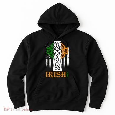 Celtic Cross Irish American Pride Hoodie