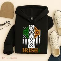 Celtic Cross Irish American Pride Hoodie thumb 4
