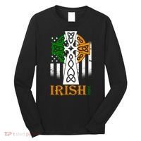 Celtic Cross Irish American Pride Long Sleeve Shirt thumb 0
