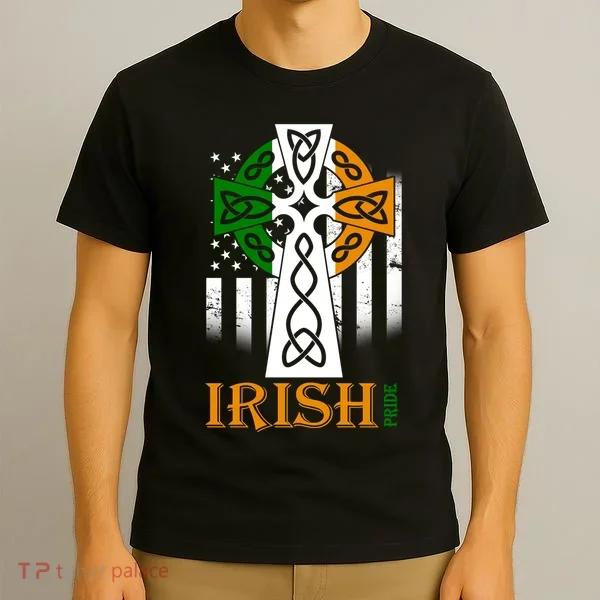 Celtic Cross Irish American Pride T-Shirt