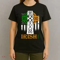 Celtic Cross Irish American Pride T-Shirt thumb 4