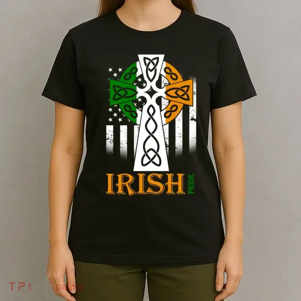 Celtic Cross Irish American Pride T-Shirt