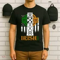 Celtic Cross Irish American Pride T-Shirt thumb 6