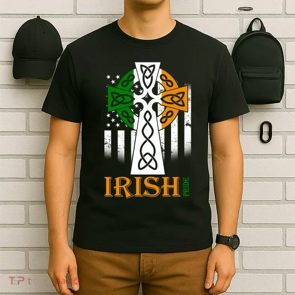 Celtic Cross Irish American Pride T-Shirt