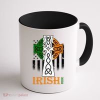 Celtic Cross Irish American Pride Coffee Mug thumb 1