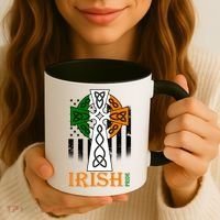 Celtic Cross Irish American Pride Coffee Mug thumb 3