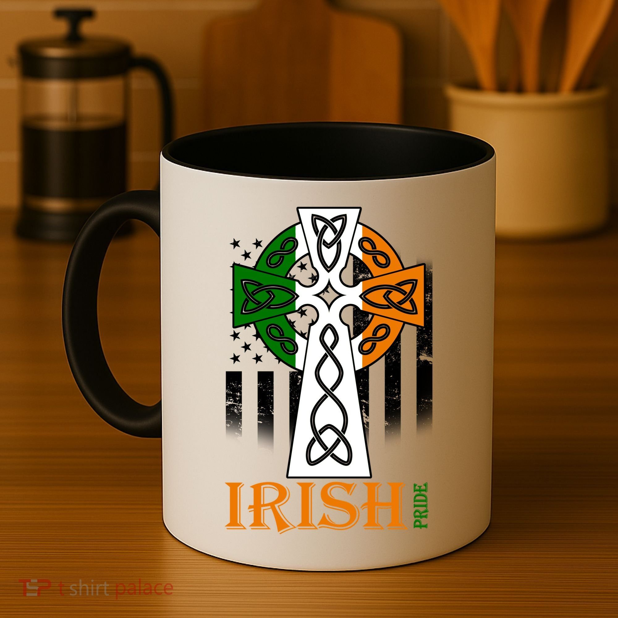 Celtic Cross Irish American Pride Coffee Mug