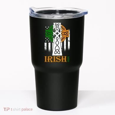 Celtic Cross Irish American Pride Tumbler