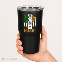 Celtic Cross Irish American Pride Tumbler thumb 2