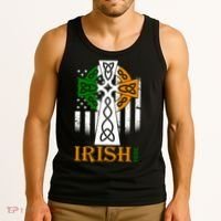 Celtic Cross Irish American Pride Tank Top thumb 3