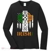 Celtic Cross Irish American Pride Women's Long Sleeve Shirt thumb 0