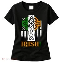 Celtic Cross Irish American Pride Women's T-Shirt thumb 0