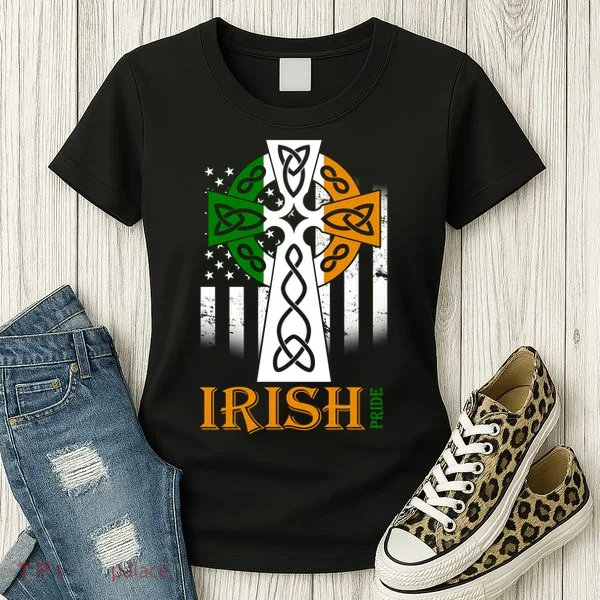 Celtic Cross Irish American Pride Women's T-Shirt