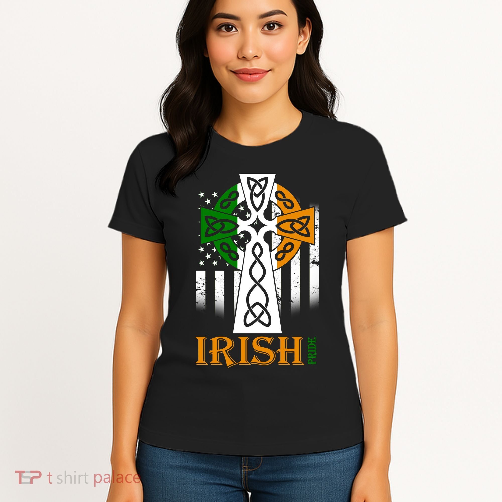 Celtic Cross Irish American Pride Women's T-Shirt