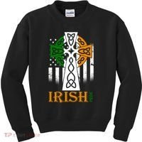 Celtic Cross Irish American Pride Kids Sweatshirt thumb 0
