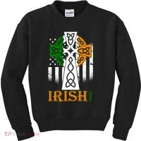 Celtic Cross Irish American Pride Kids Sweatshirt thumb 0