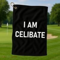 Celebrate Celibacy I Am Celibate Golf Towel thumb 1