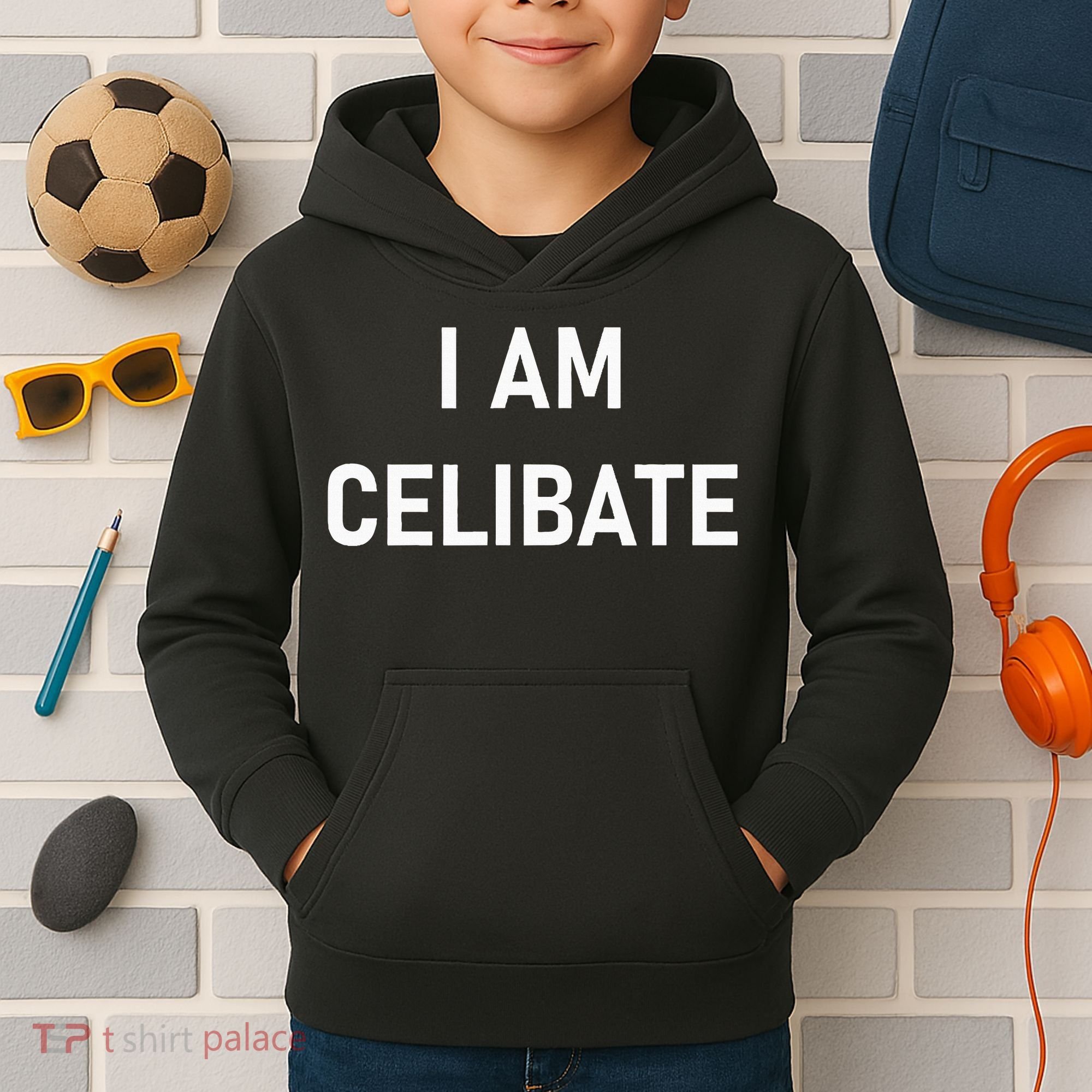 Celebrate Celibacy I Am Celibate Kids Hoodie