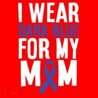 Colon Cancer I Wear Dark Blue For Mom Colon Cancer Support Santa Hat thumb 1