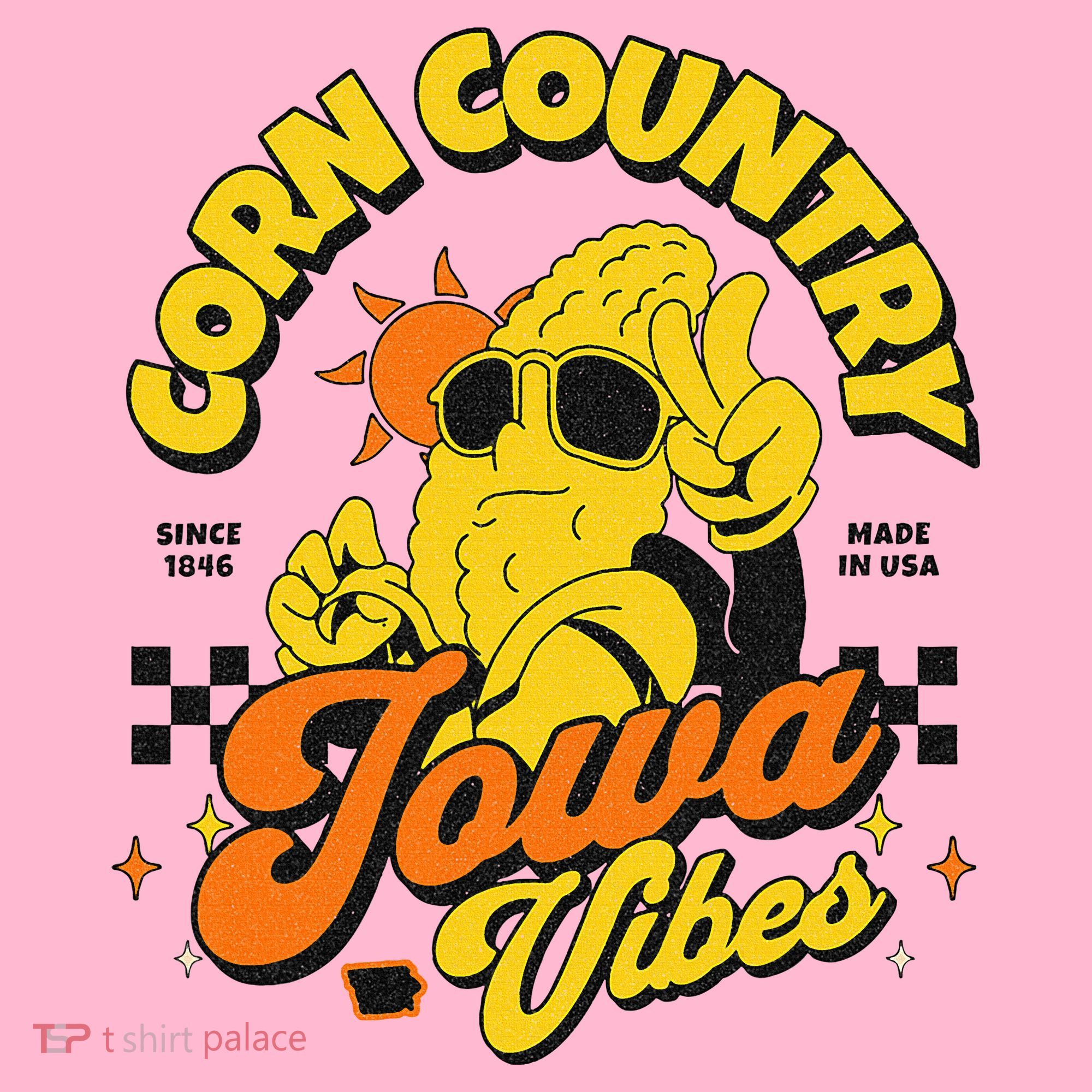Corn Country Iowa Vibes Since 1846 Farming Corn Iowa Coaster