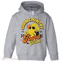 Corn Country Iowa Vibes Since 1846 Farming Corn Iowa Toddler Hoodie thumb 0