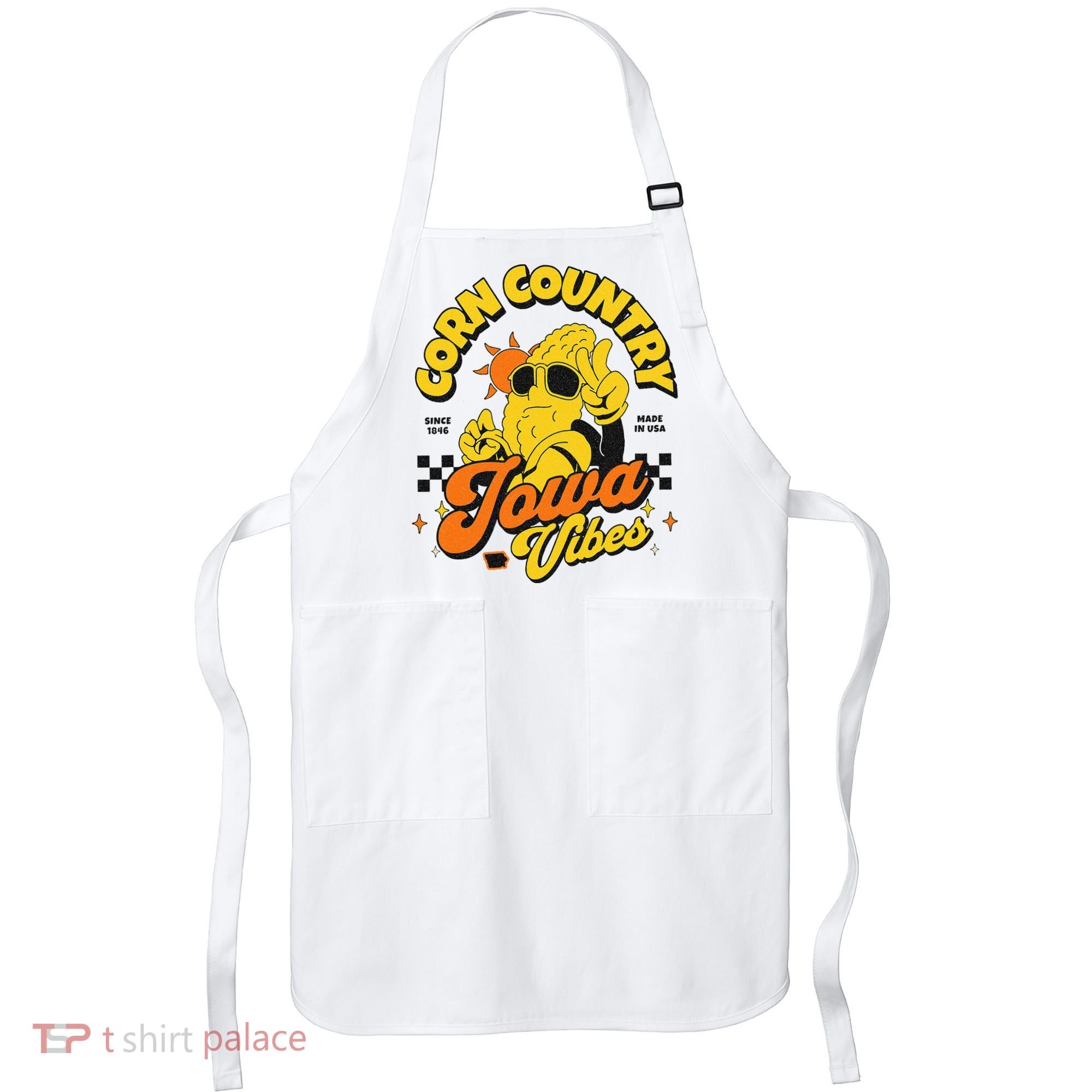 Corn Country Iowa Vibes Since 1846 Farming Corn Iowa Apron