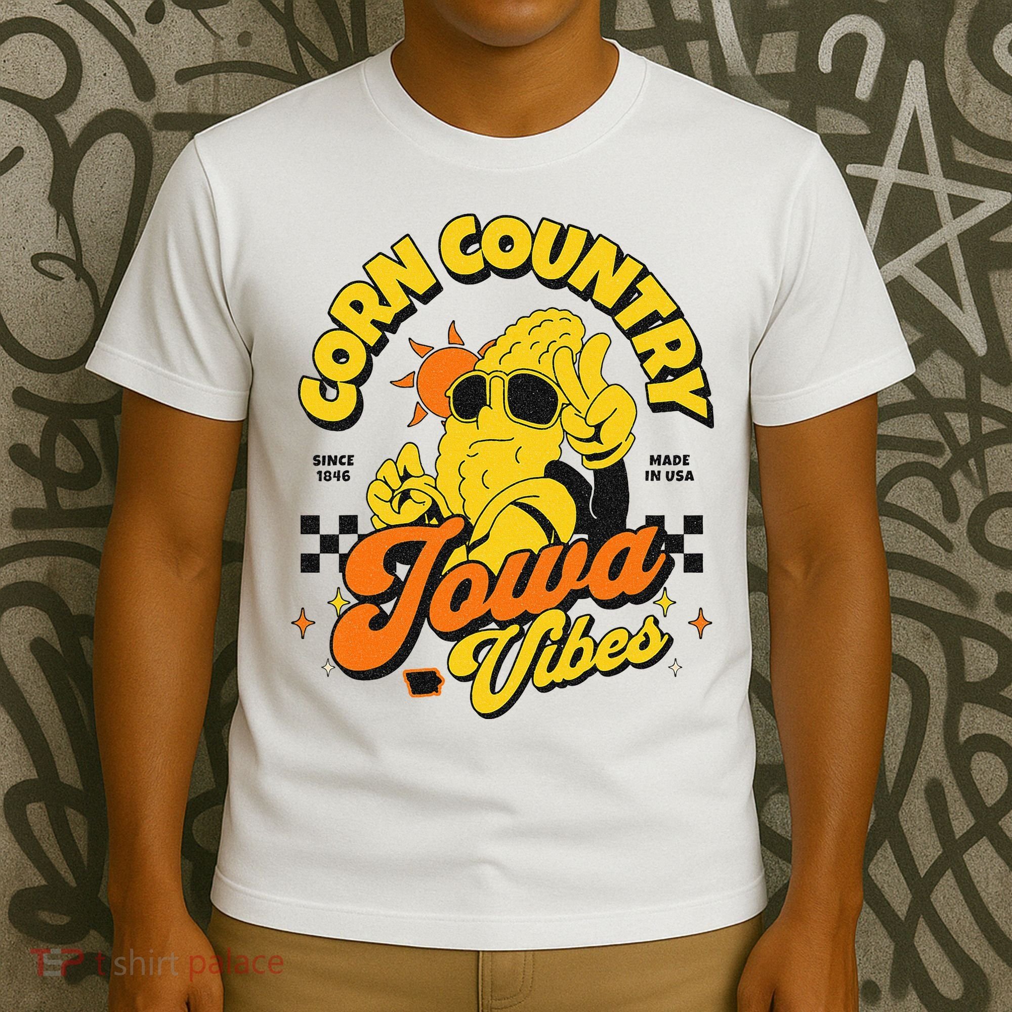 Corn Country Iowa Vibes Since 1846 Farming Corn Iowa T-Shirt