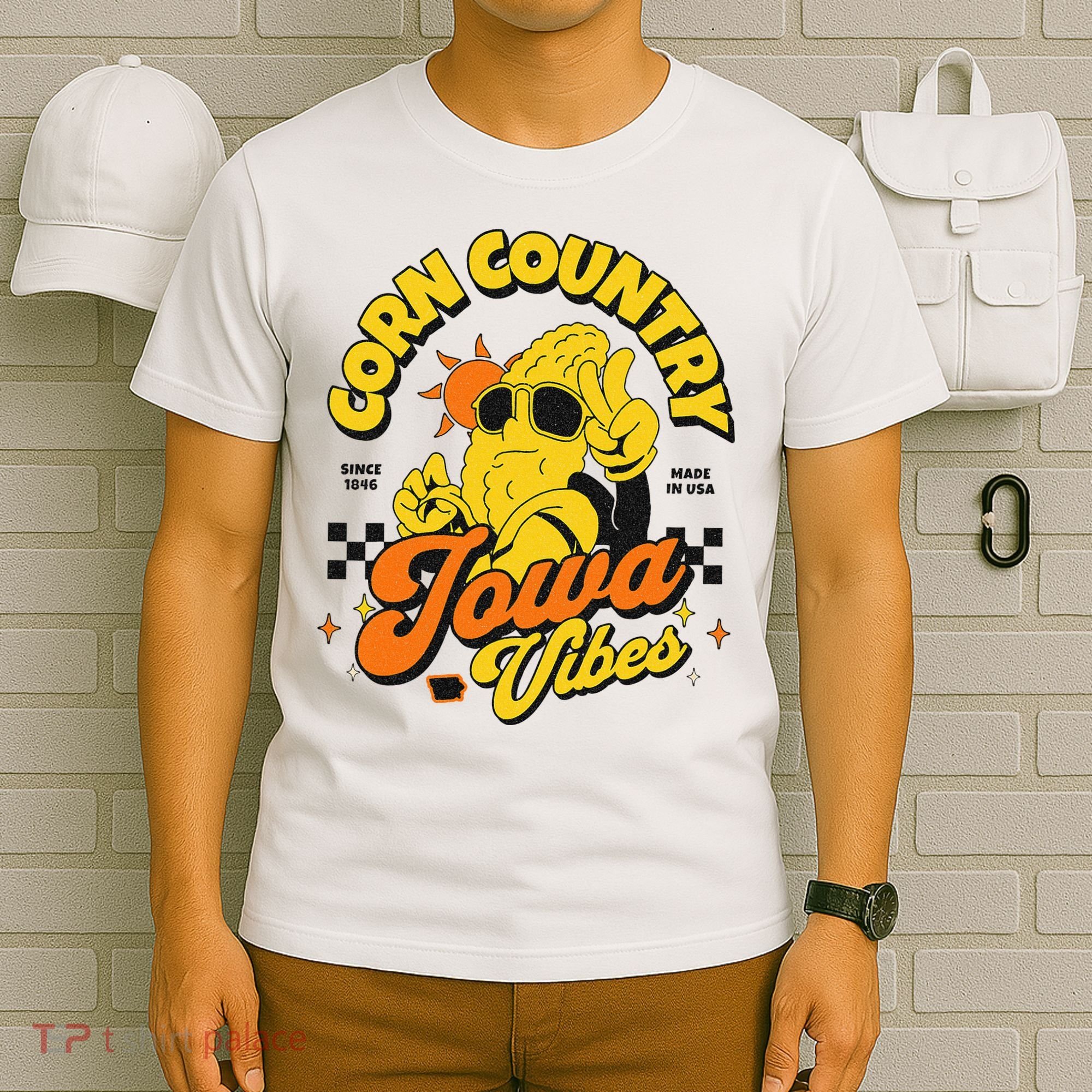 Corn Country Iowa Vibes Since 1846 Farming Corn Iowa T-Shirt