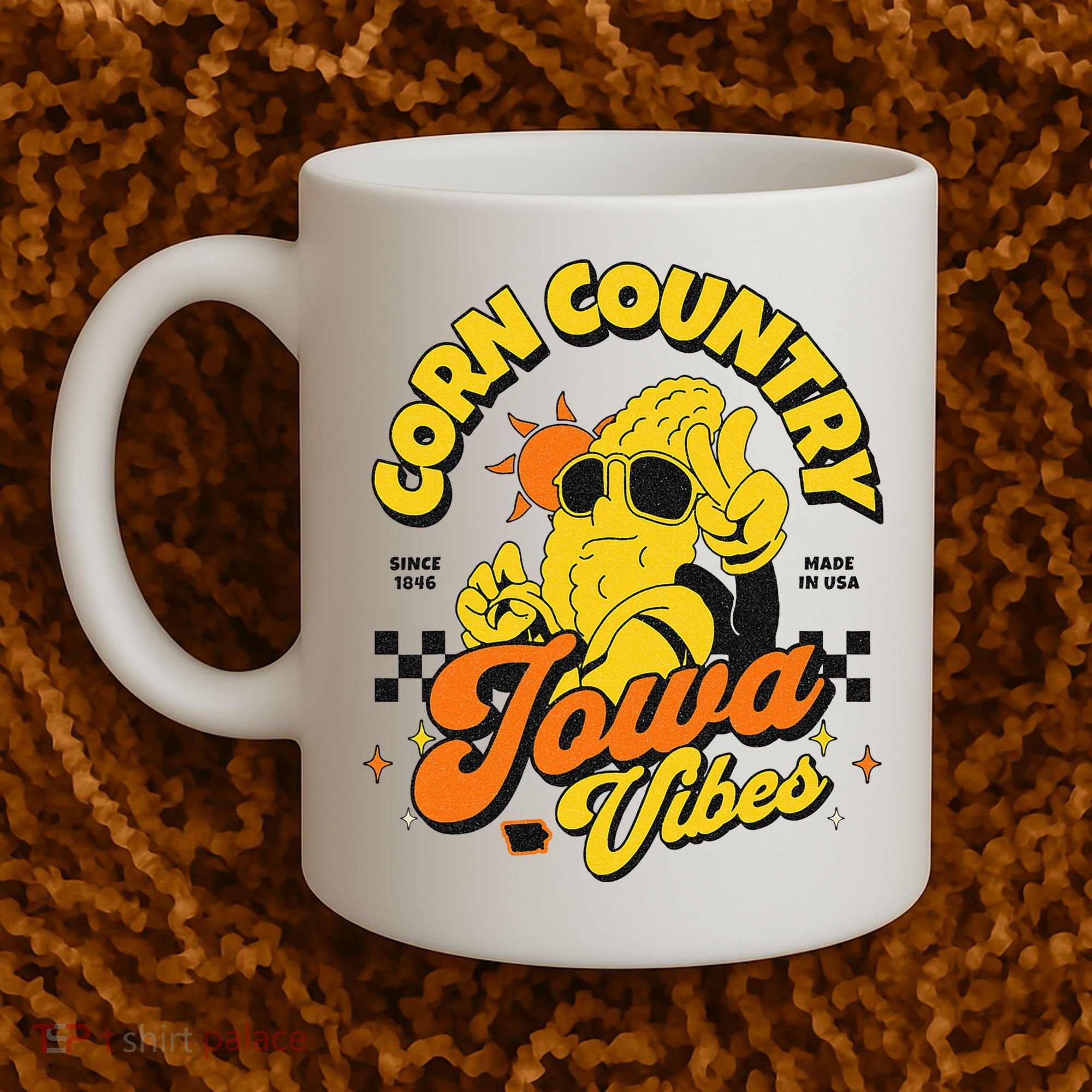 Corn Country Iowa Vibes Since 1846 Farming Corn Iowa Coffee Mug