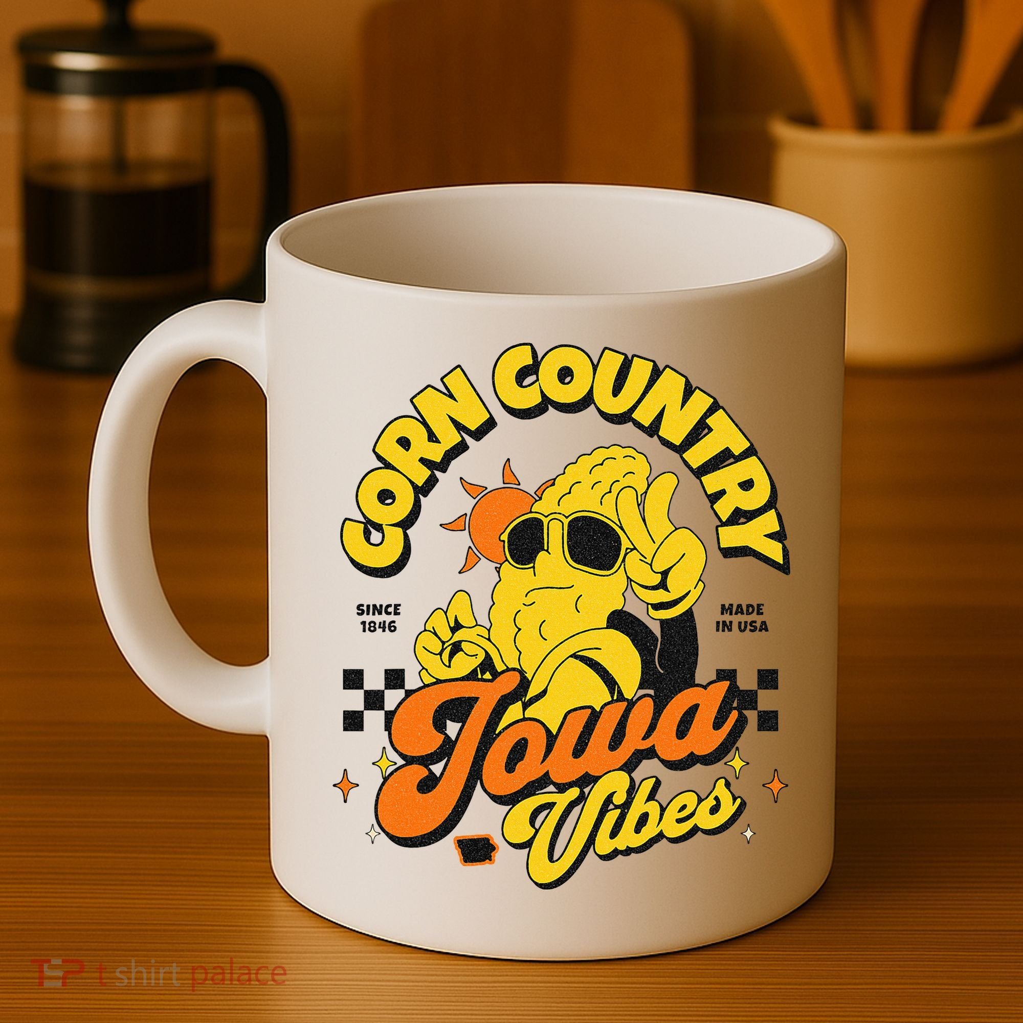 Corn Country Iowa Vibes Since 1846 Farming Corn Iowa Coffee Mug
