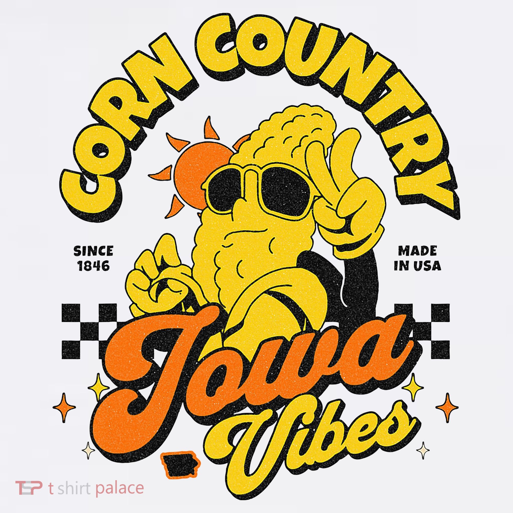 Corn Country Iowa Vibes Since 1846 Farming Corn Iowa Women's Hoodie