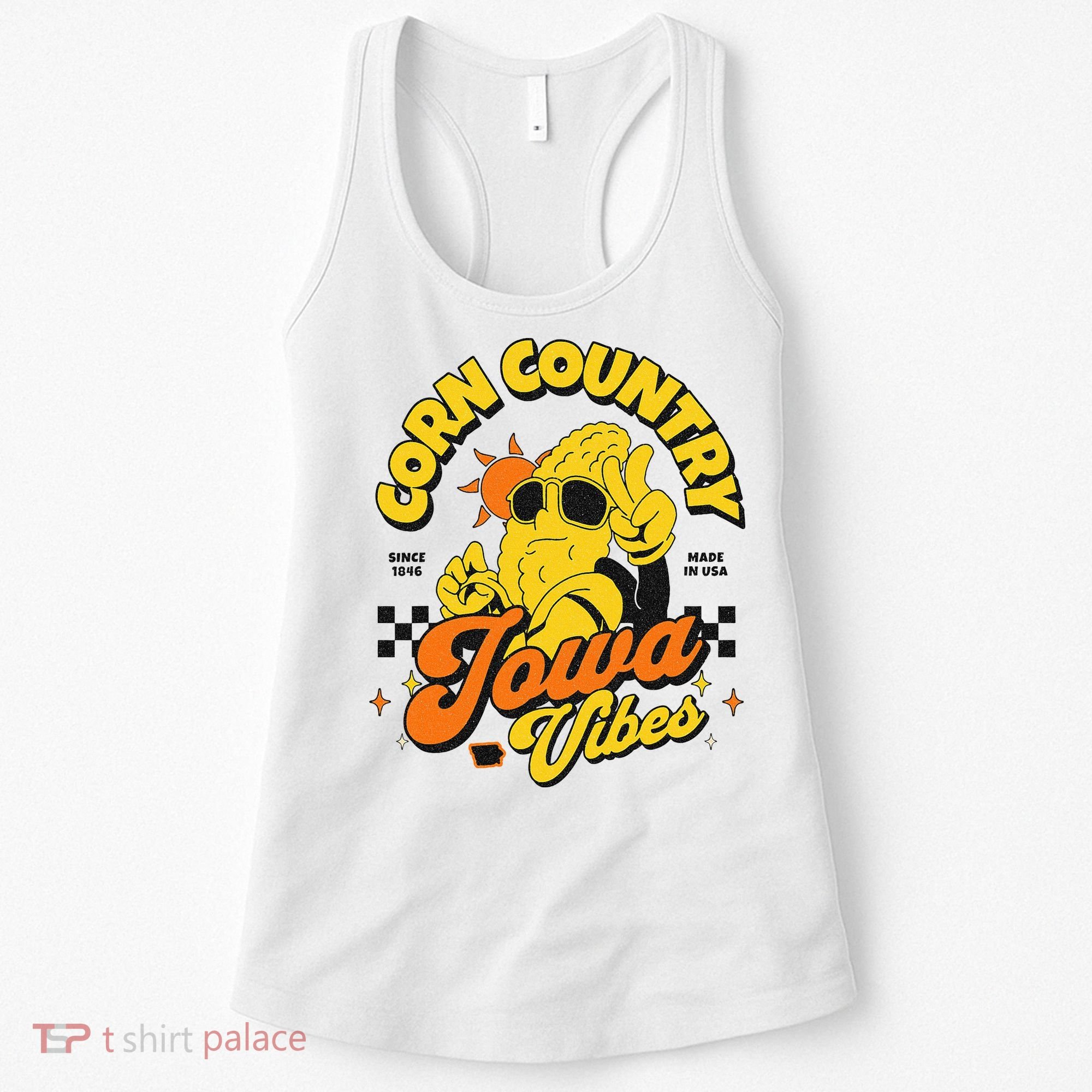 Corn Country Iowa Vibes Since 1846 Farming Corn Iowa Women's Tank Top