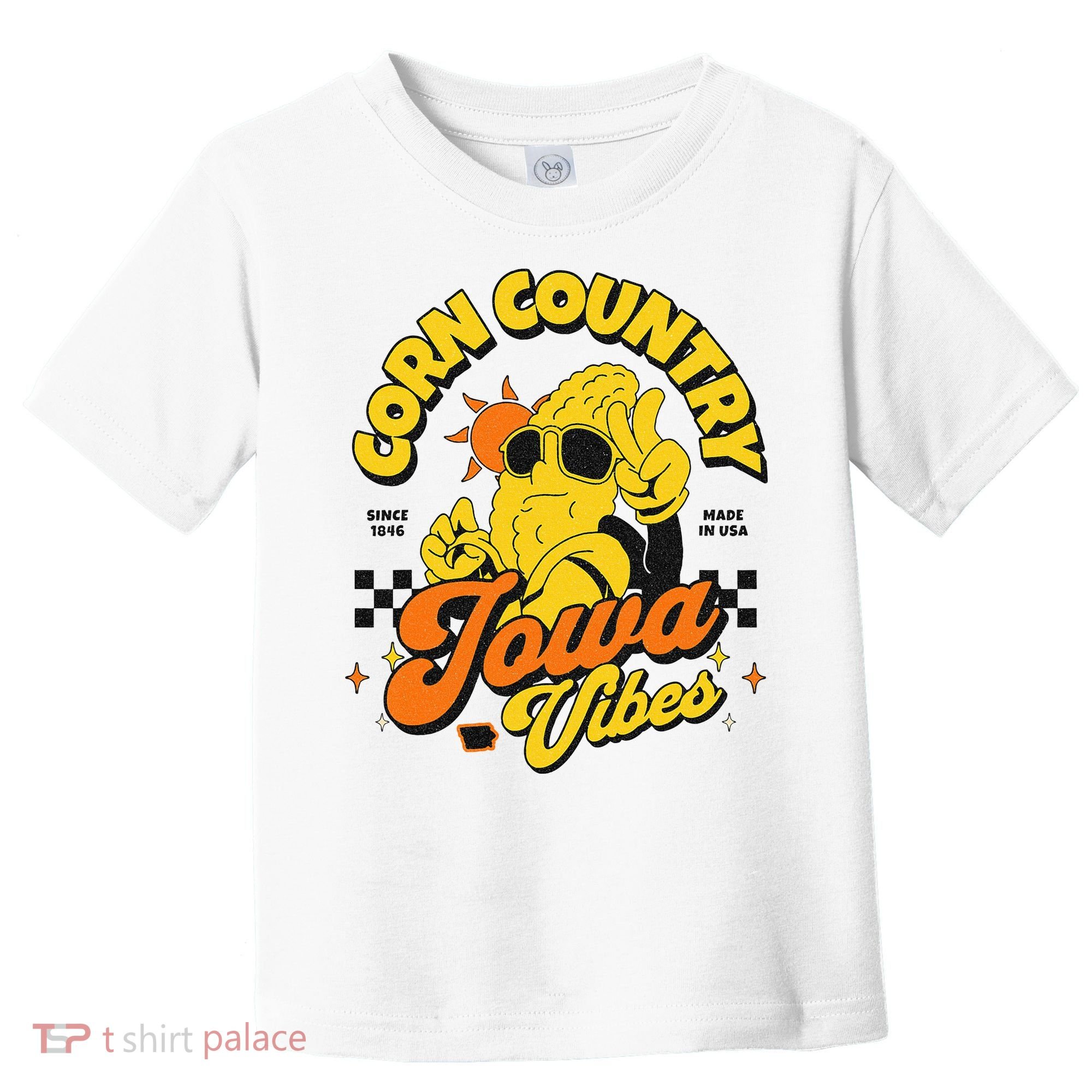 Corn Country Iowa Vibes Since 1846 Farming Corn Iowa Toddler T-Shirt