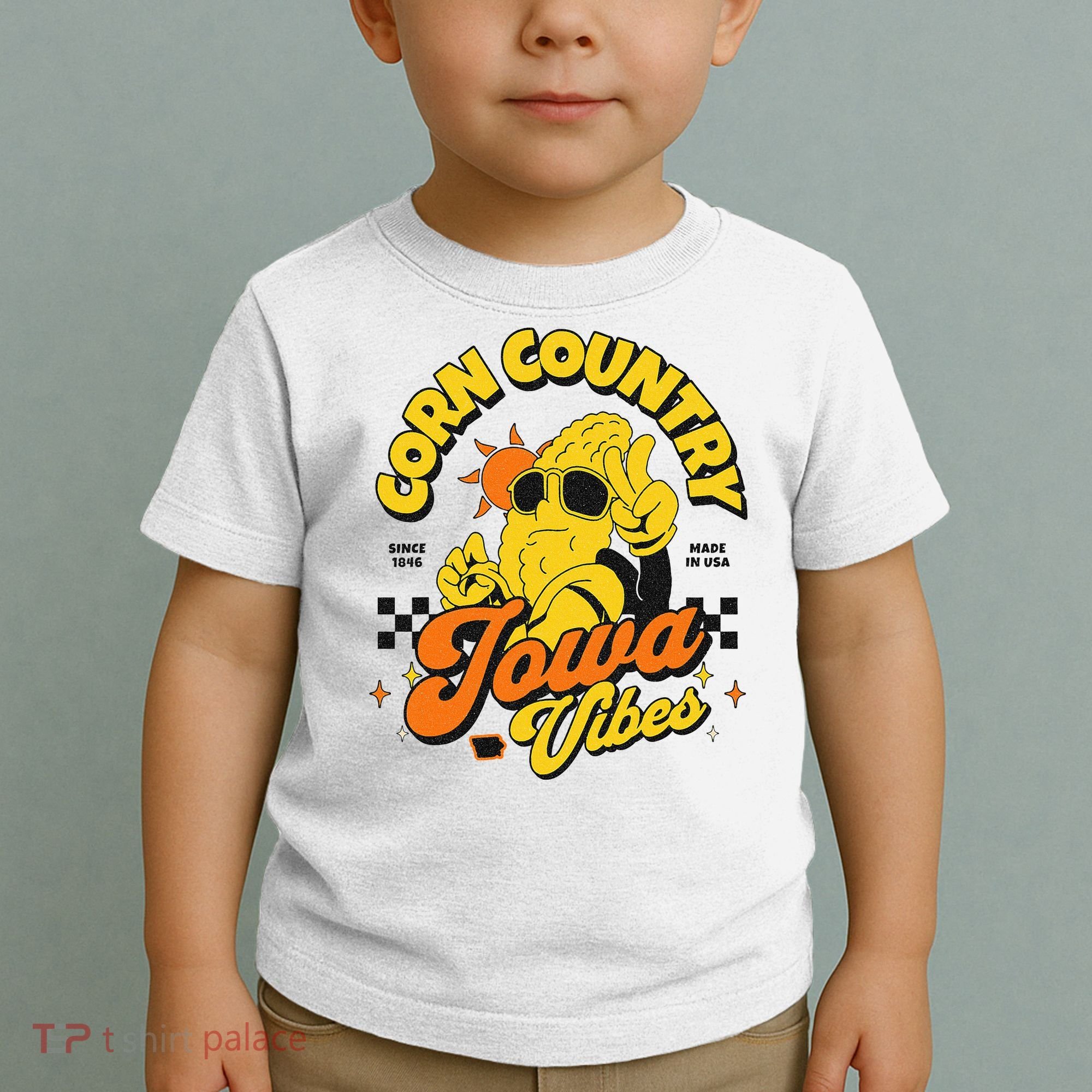 Corn Country Iowa Vibes Since 1846 Farming Corn Iowa Toddler T-Shirt