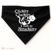 Clickity Clackity I Roll To Attackkitty Clickity Clackity Game Dice USA-Made Doggie Bandana thumb 0