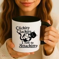 Clickity Clackity I Roll To Attackkitty Clickity Clackity Game Dice Coffee Mug thumb 3