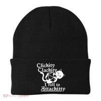Clickity Clackity I Roll To Attackkitty Clickity Clackity Game Dice Beanie thumb 0