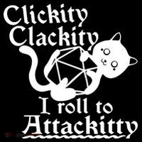 Clickity Clackity I Roll To Attackkitty Clickity Clackity Game Dice Women's Hoodie thumb 2