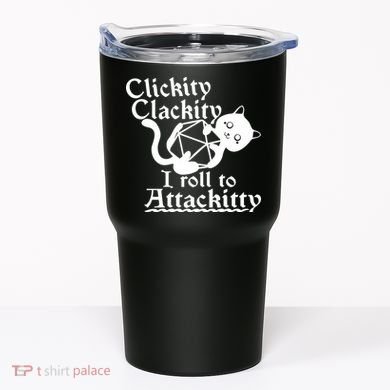 Clickity Clackity I Roll To Attackkitty Clickity Clackity Game Dice Tumbler