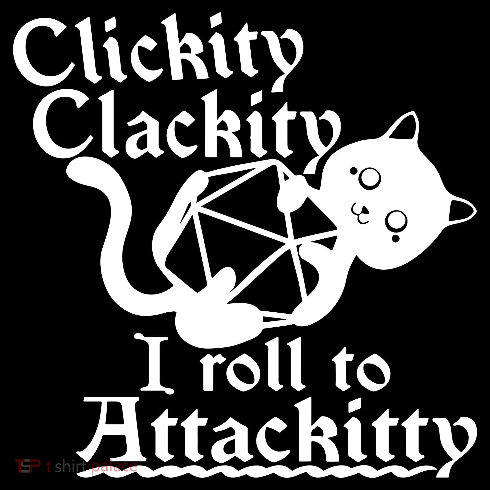 Clickity Clackity I Roll To Attackkitty Clickity Clackity Game Dice Baby Bodysuit